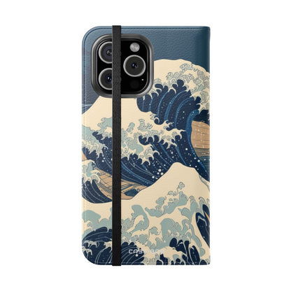Cresting Navy Wave - iPhone 16 Max -lompakkokotelo