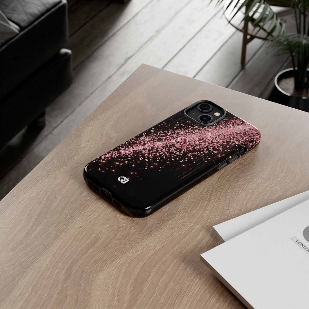 Rose Digital Cascade · Tough Phone Case for iPhone · Pink