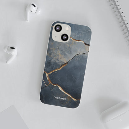 Jagged Vein Navy iPhone 13 mini Cover - Soft