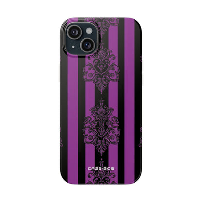 Damask Elegance Lilla iPhone 15 Plus Cover - Blød