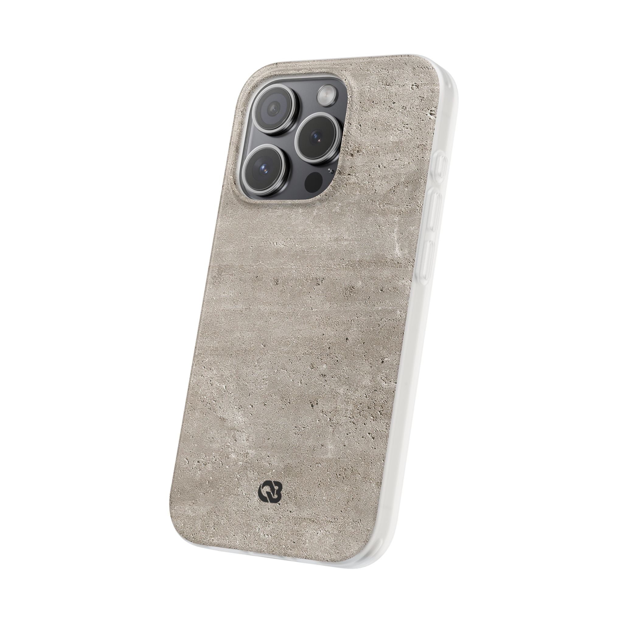 Grey Lite Phone Case for iPhone - Brutalist Stone Grit