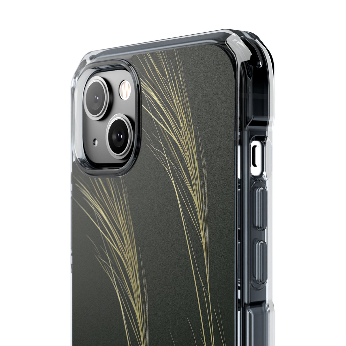 Golden Whispering Reeds · Clear Impact Magnetic Phone Case for iPhone ·  Green