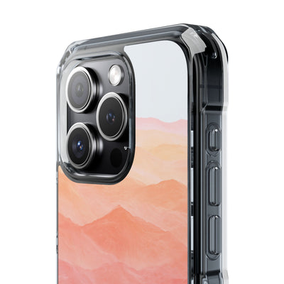 Alpenglow Ridge Vista · Clear Impact Magnetic Phone Case for iPhone · Orange