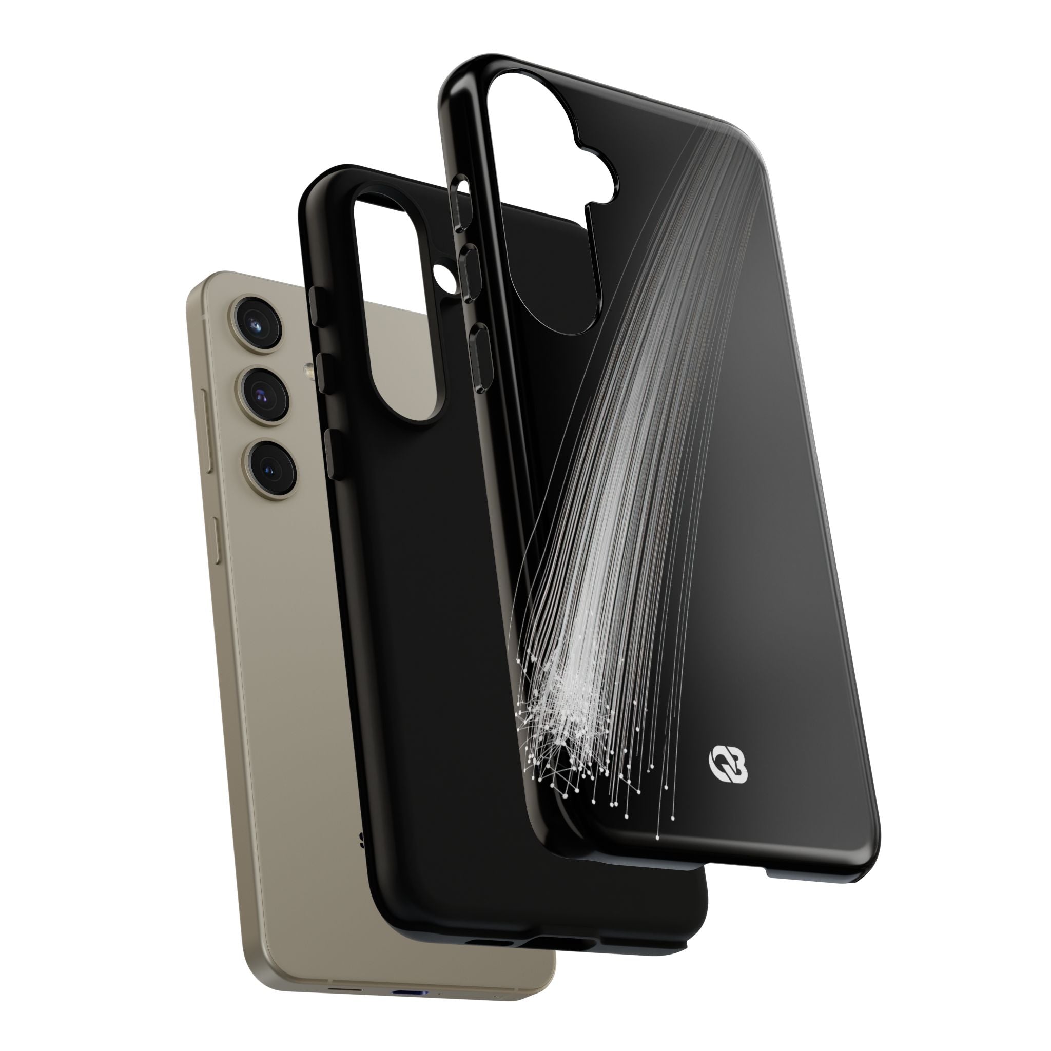Black Tough Phone Case for Samsung - Linear Velocity Beam