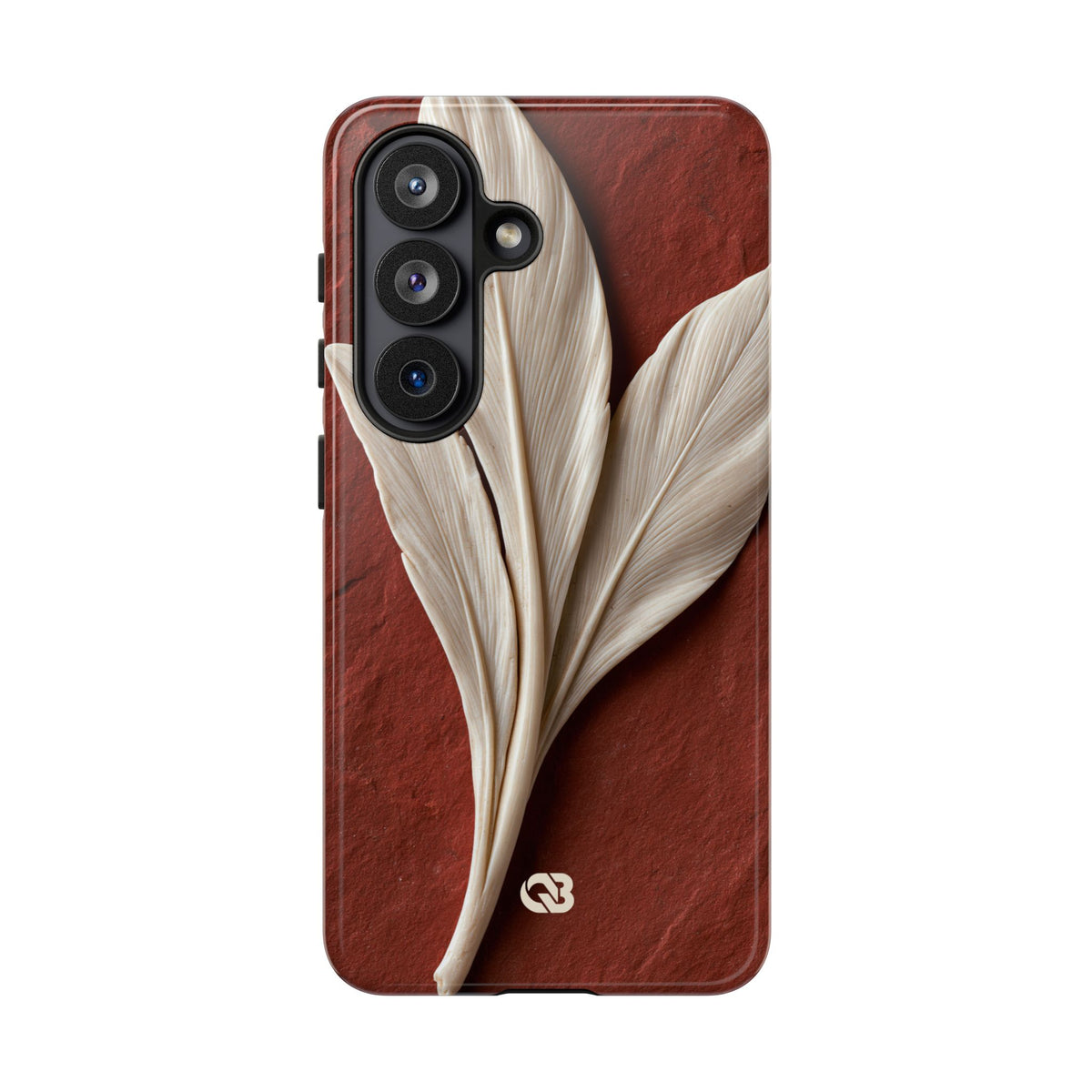 Carved Ivory Plume · Tough Phone Case for Samsung · Red