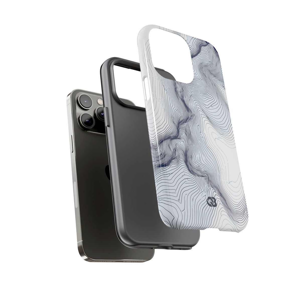 Nordic Ridge Contour · Tough Phone Case for iPhone · White