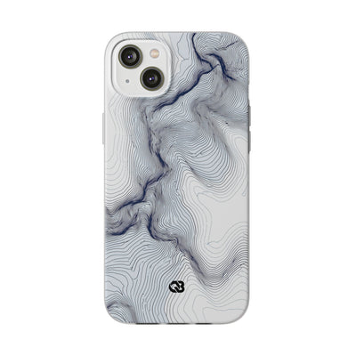 White Lite Phone Case for iPhone - Nordic Ridge Topo