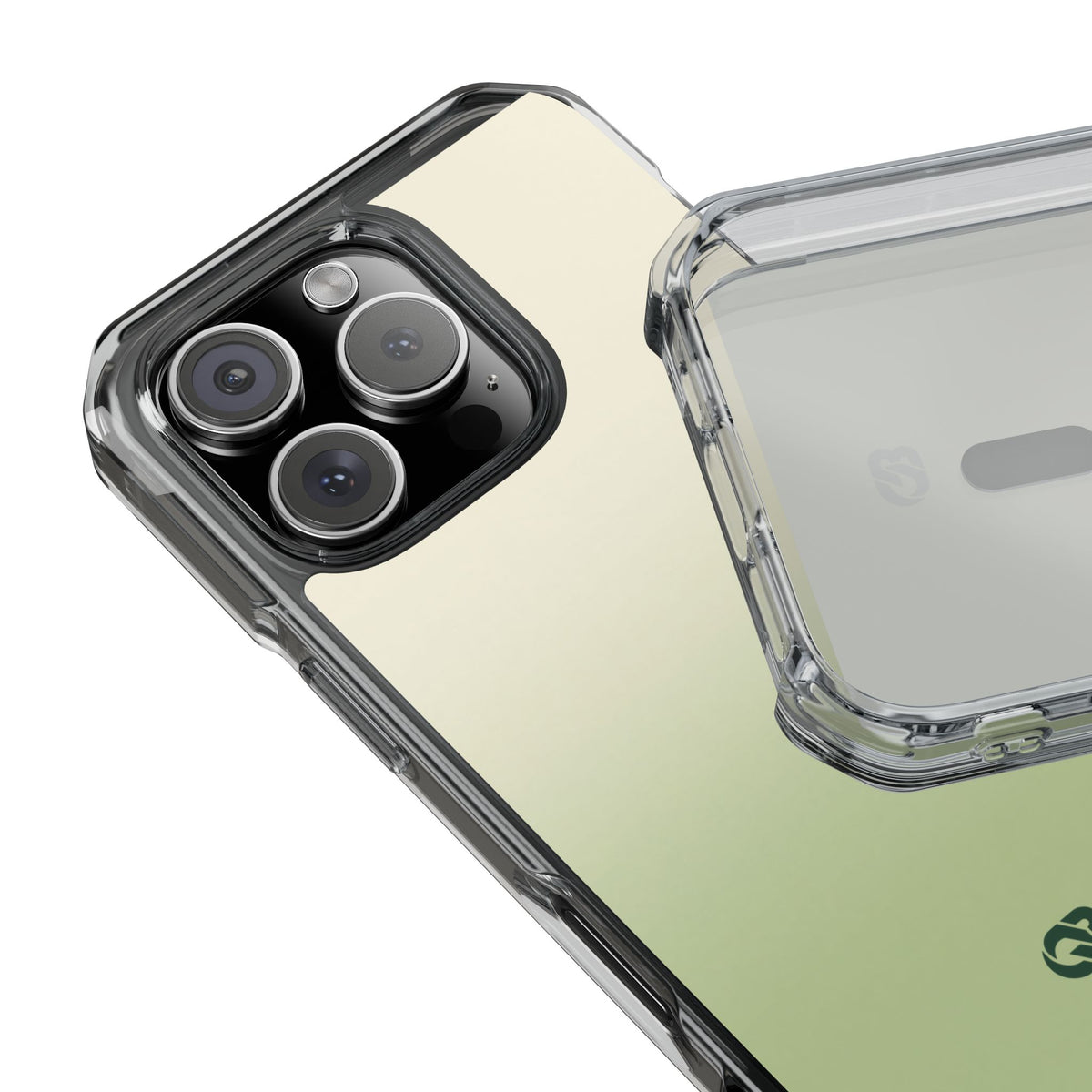 Muted Sage Ombre · Clear Impact Magnetic Phone Case for iPhone · Green