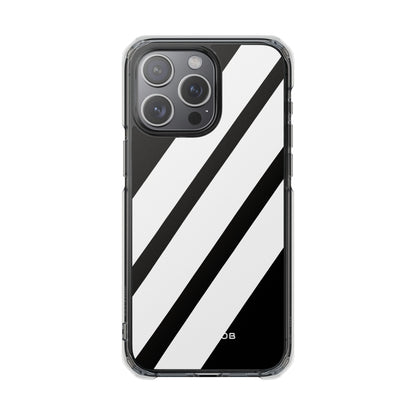 Diagonale Streifen Noir iPhone 15 Pro Max Case - Impact
