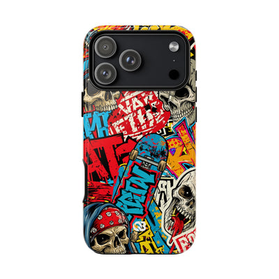 Skate Skull Riot · Tough Phone Case for iPhone · Red