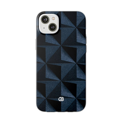 Blue Lite Phone Case for iPhone - Indigo Basalt Facets