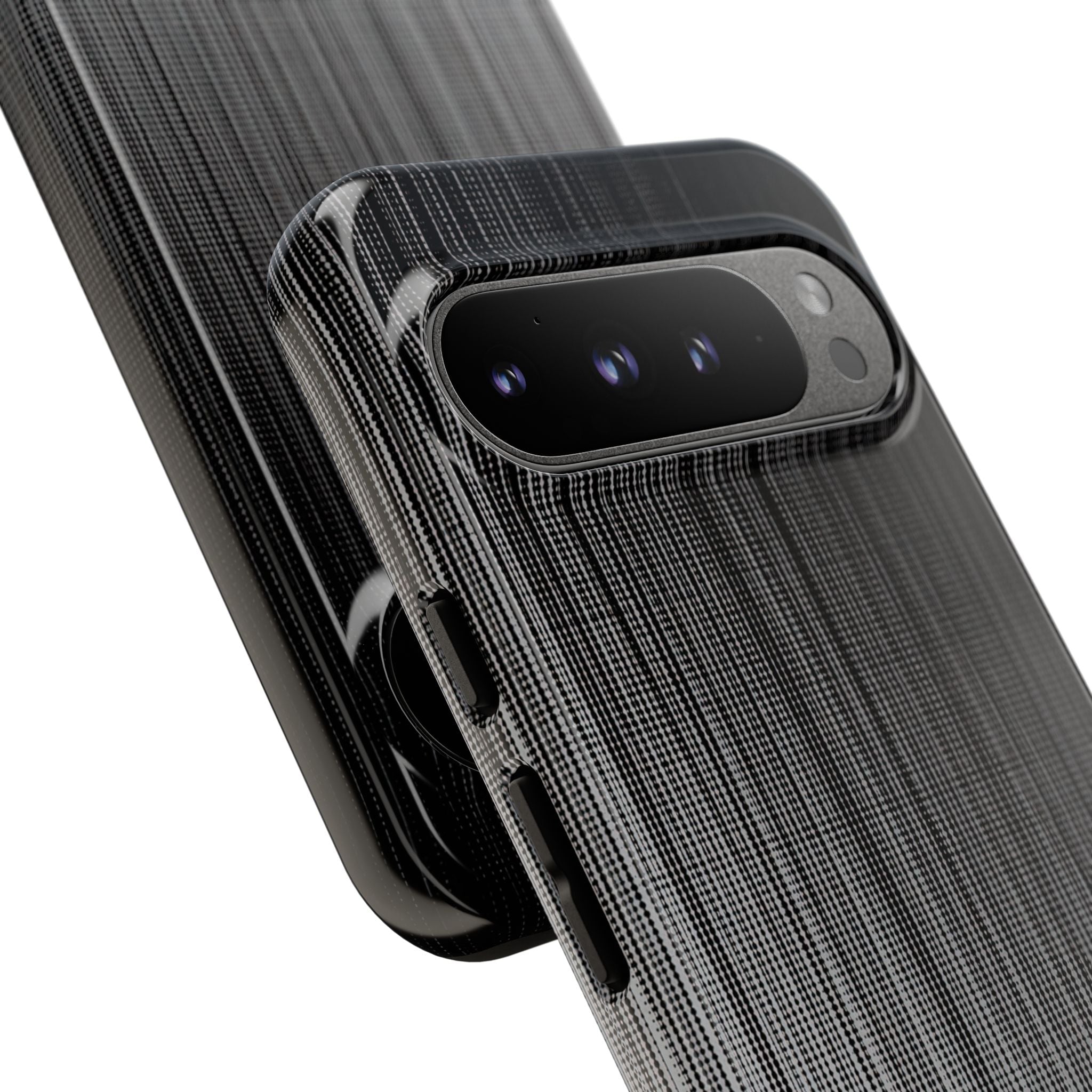 Grey Tough Phone Case for Google Pixel - Static Vertical Dither