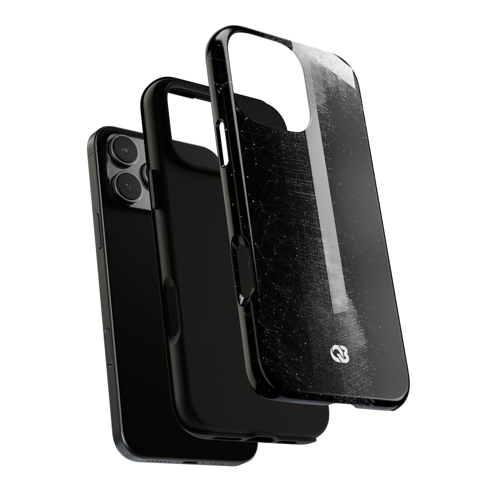 Black Tough Phone Case for iPhone - Vector Core Monolith