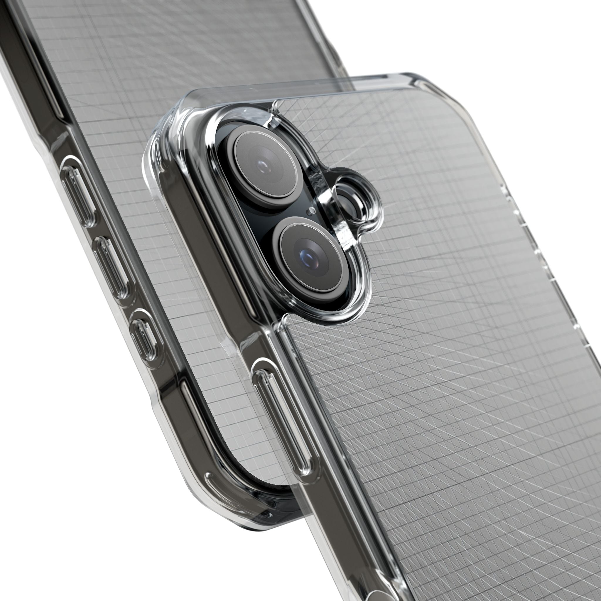 Grey Impact MagSafe Phone Case for iPhone - Chrome Mesh Warp