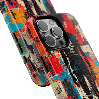 Spiky Skull Silhouette iPhone 16 Pro Max Case - Tough+