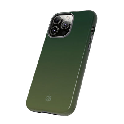 Green Tough Phone Case for iPhone - Shadow Moss Grain