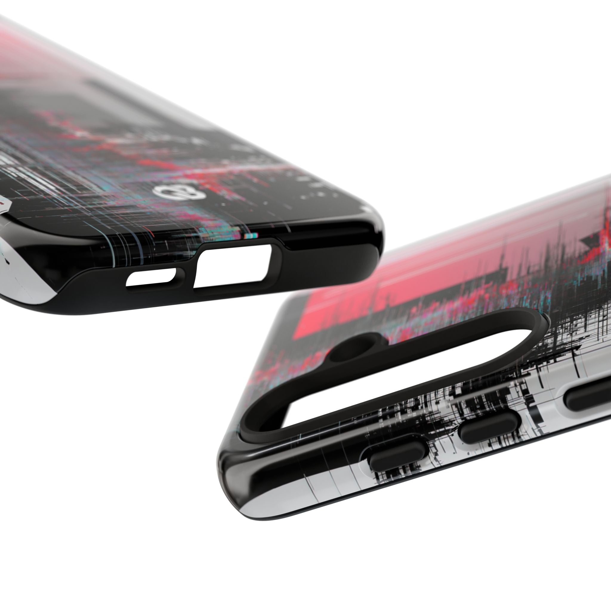 Black Tough Phone Case for Samsung - Crimson Data Leak