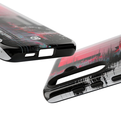 Black Tough Phone Case for Samsung - Crimson Data Leak