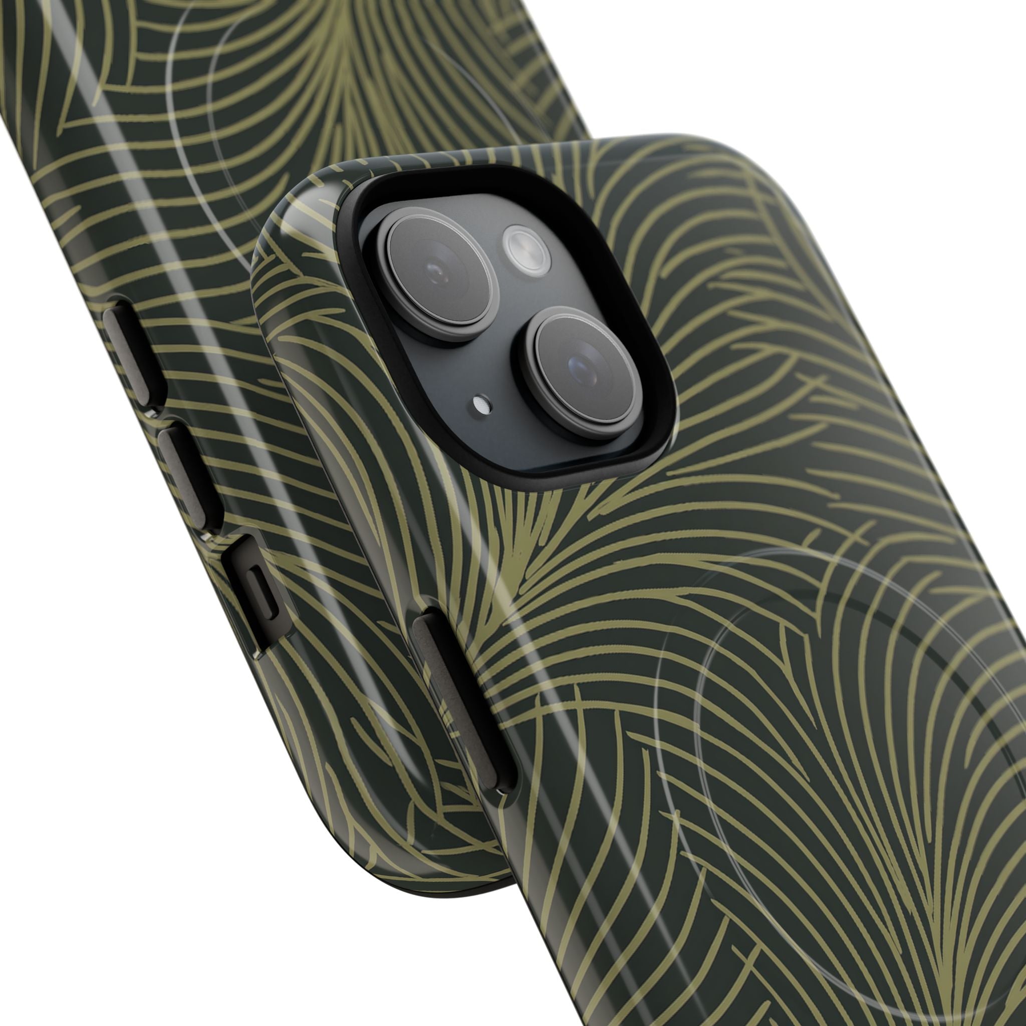Green Tough 2.0 Magsafe Phone Case for iPhone - Dark Olive Plume
