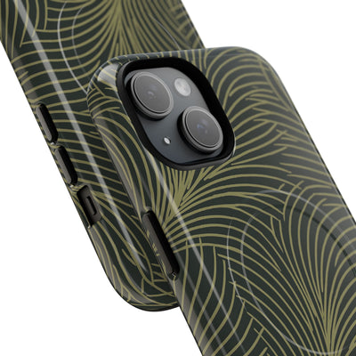Green Tough 2.0 Magsafe Phone Case for iPhone - Dark Olive Plume