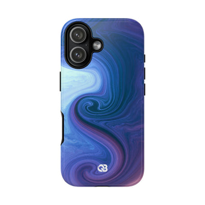 Azure Fluid Swirl · Tough Phone Case for iPhone · Blue