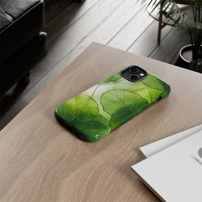 Emerald Leaf Veins · Tough Phone Case for iPhone