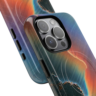Prismatic Aura Shift · Tough 2.0 Magnetic Phone Case for iPhone · Blue