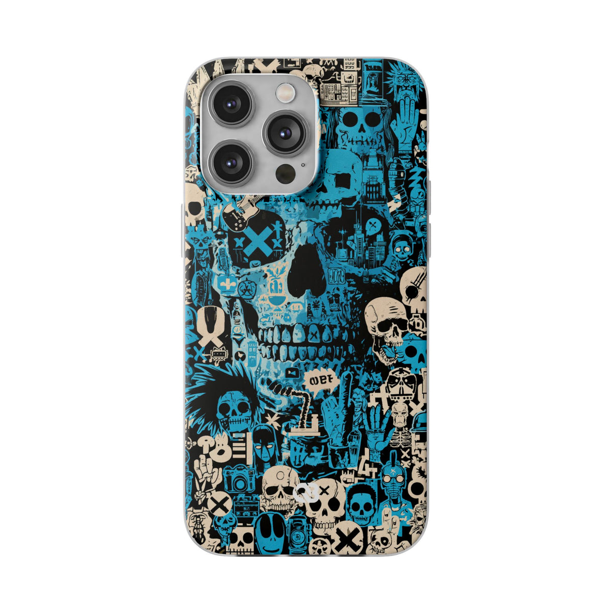 Electric Skull Graffiti · Lite Phone Case for iPhone ·  Blue