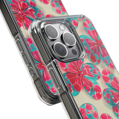 Lucite Jelly Bloom · Clear Impact Magnetic Phone Case for iPhone · Pink