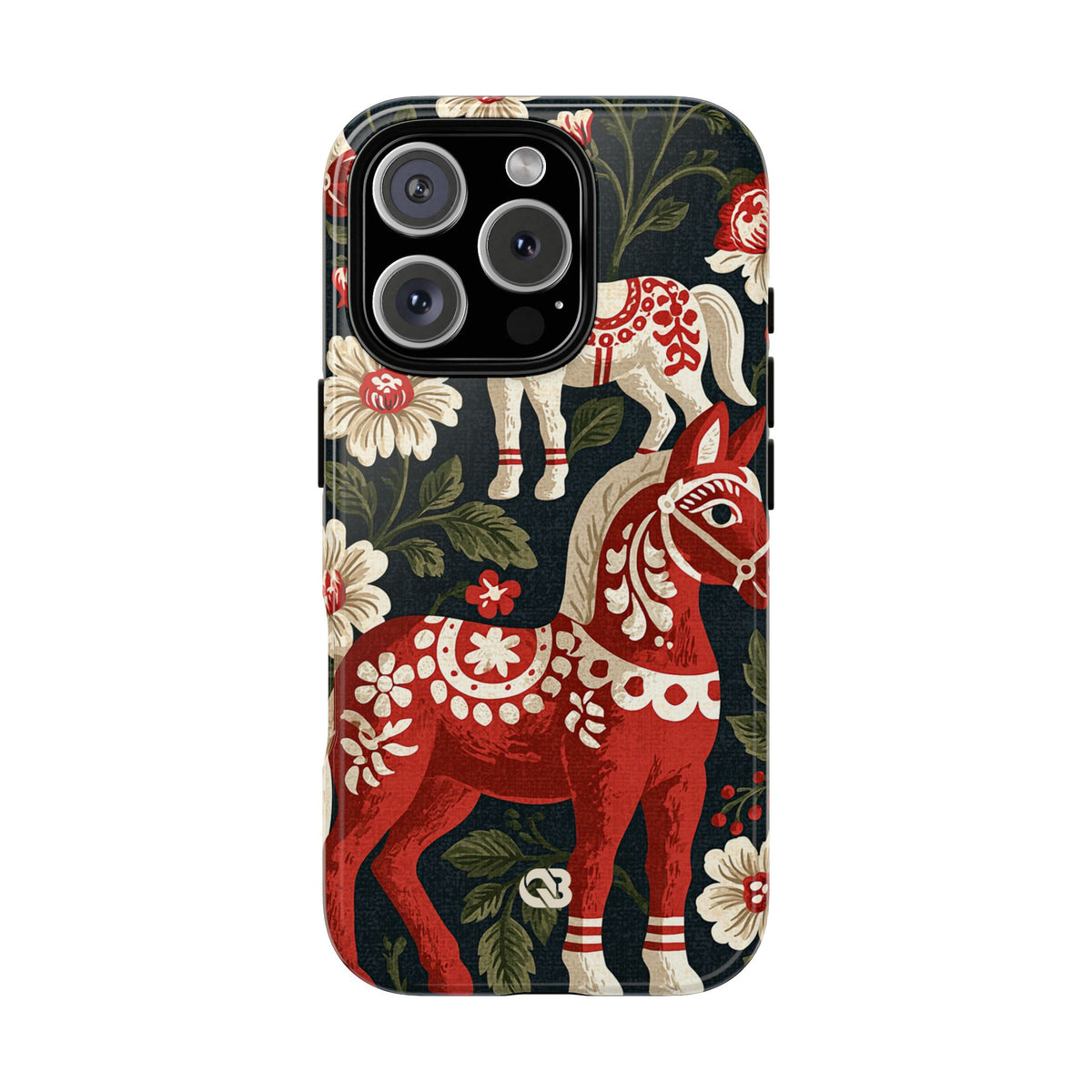 Nordic Dala Meadow · Tough Phone Case for iPhone · Red