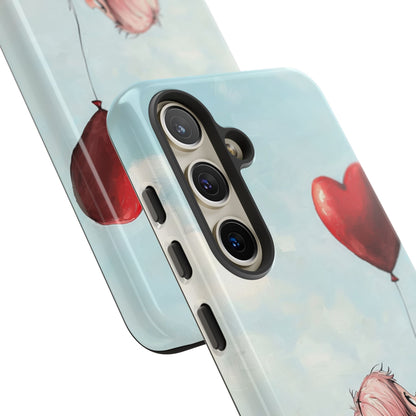 Heart Balloon Glow Samsung S24 Case - Tough