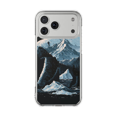 Nordic Arctic Bear · Clear Impact Magnetic Phone Case for iPhone · Black