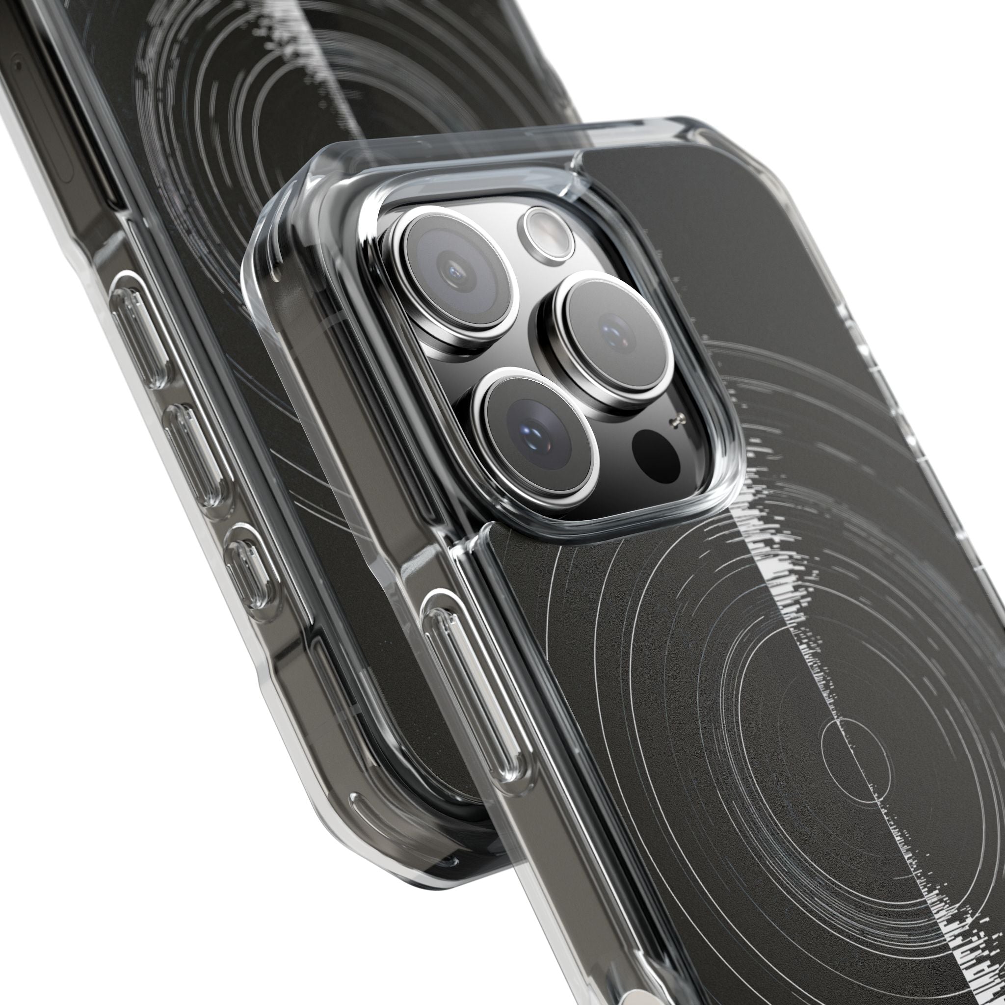 Black Impact MagSafe Phone Case for iPhone - Obsidian Orbital Signal