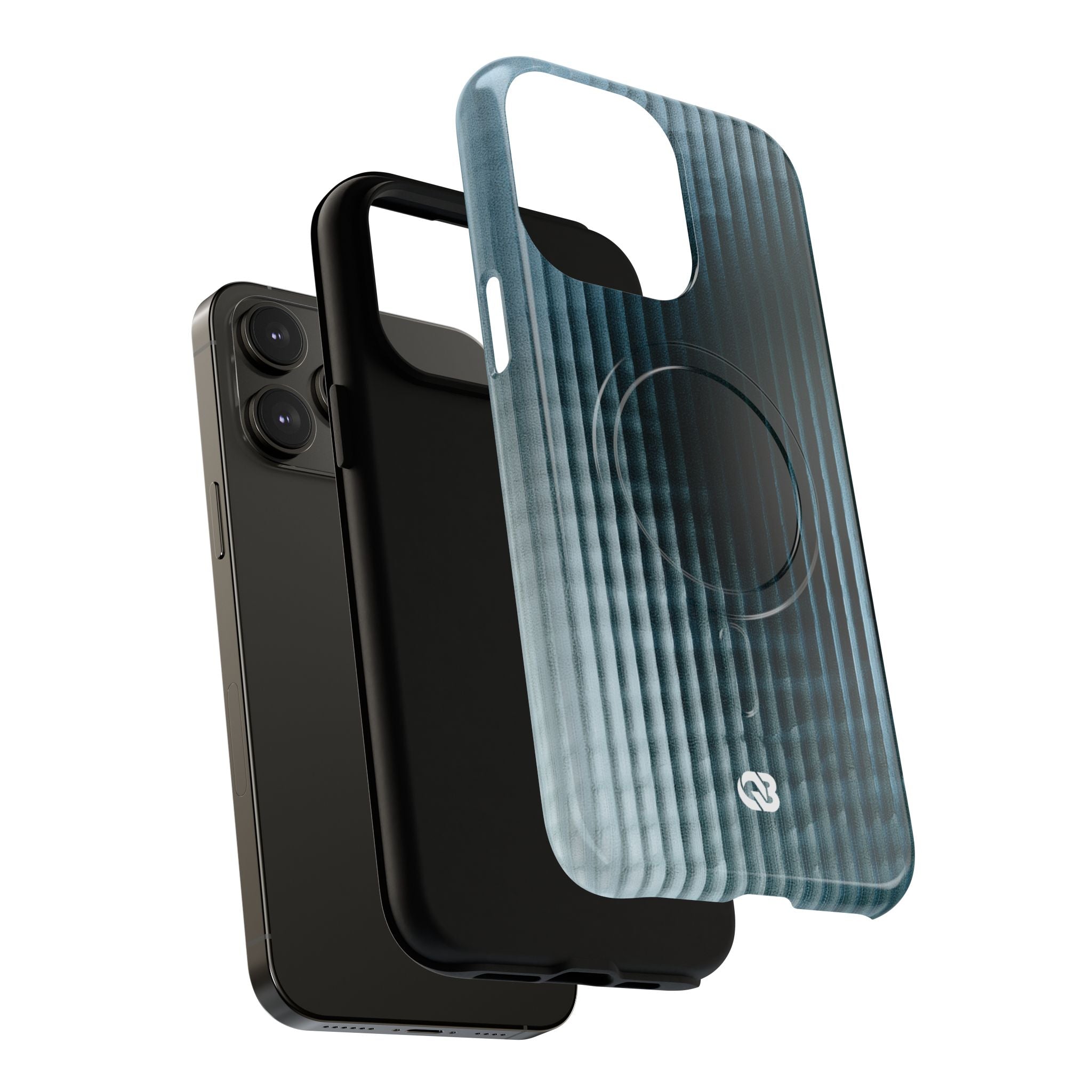Blue Tough 2.0 Magsafe Phone Case for iPhone - Glacial Reeded Glass