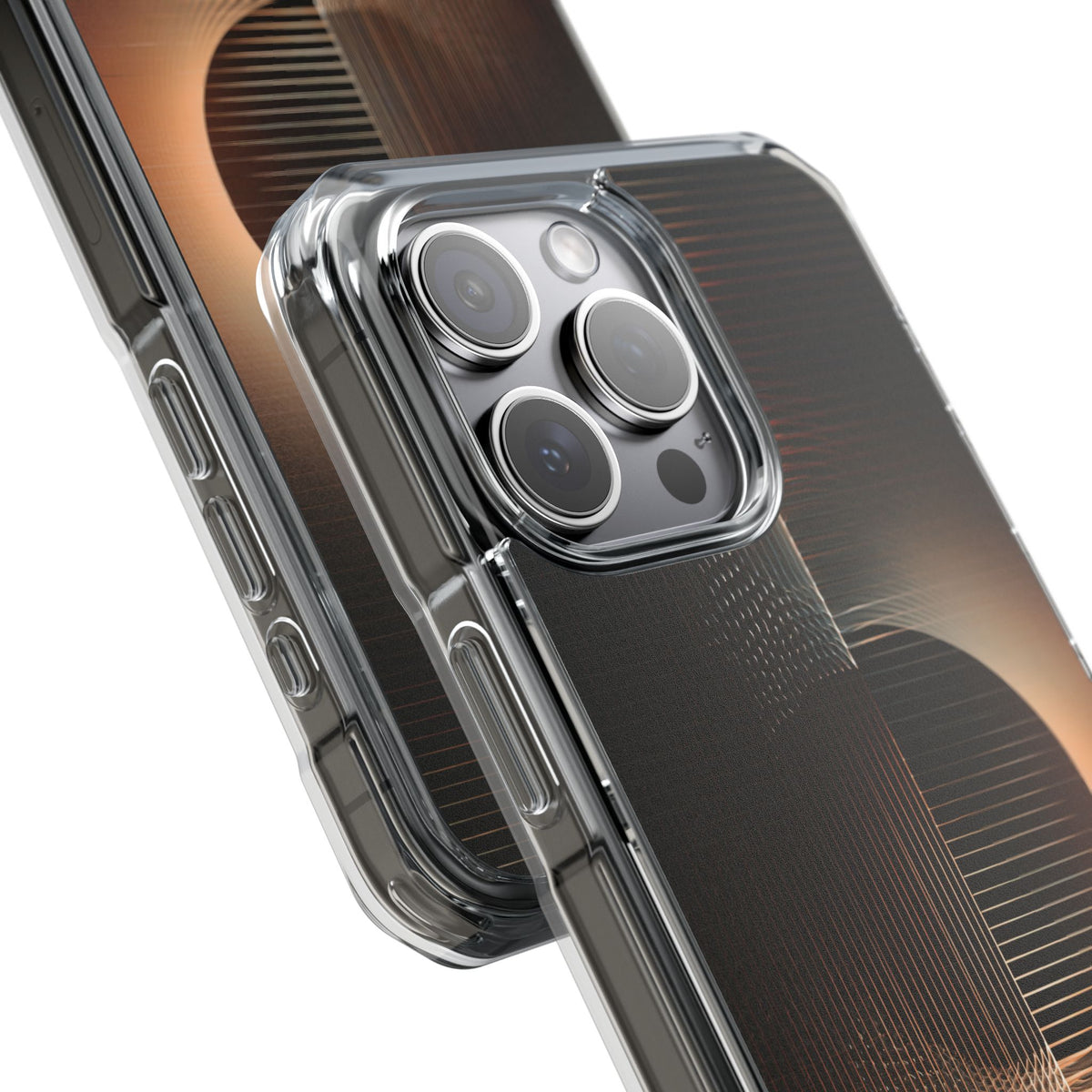Amber Meridian · Clear Impact Magnetic Phone Case for iPhone · Black