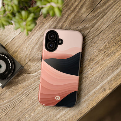 Pink Tough Phone Case for iPhone - Dune Shadow Layers