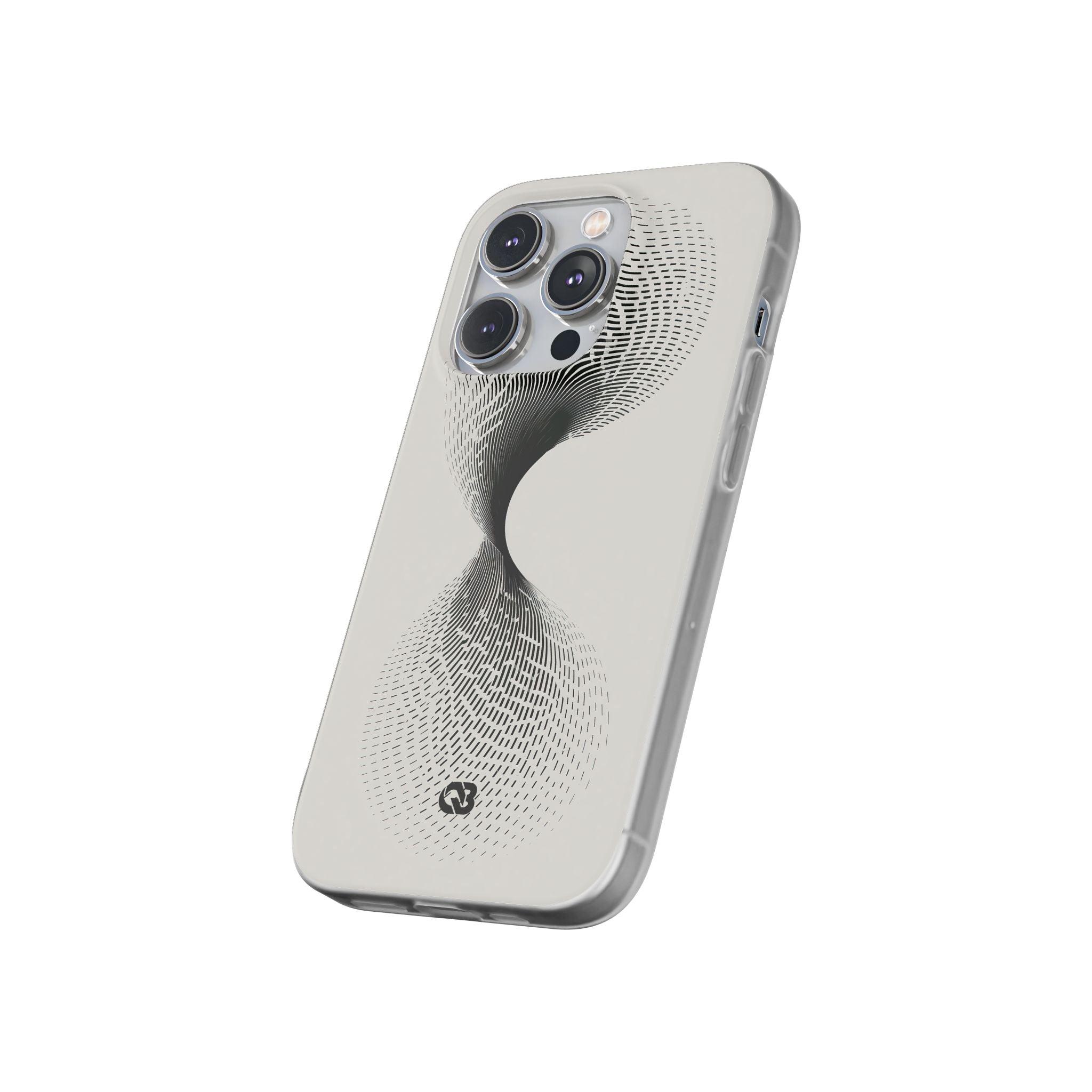 White Lite Phone Case for iPhone - Linear Torsion Grid