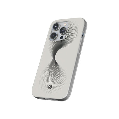 White Lite Phone Case for iPhone - Linear Torsion Grid