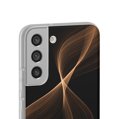 Brown Lite Phone Case for Samsung - Copper Silk Wave