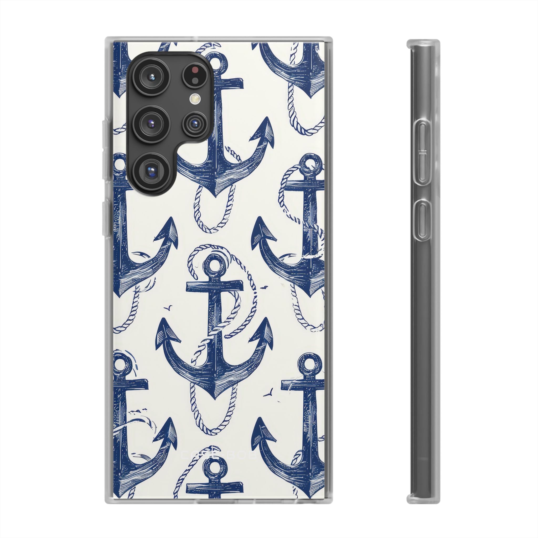 Navy Anchor Loop Samsung S22 Ultra Case - Soft