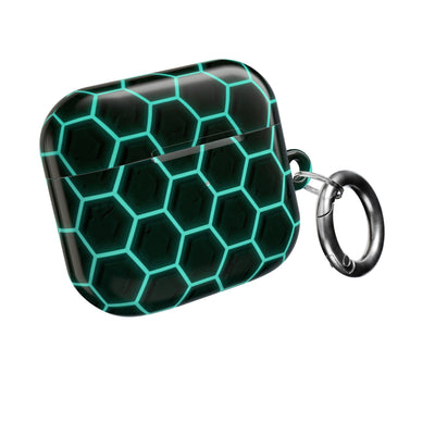 Neon Hex Spectrum · Hard Case for AirPods & AirPods Pro · Teal
