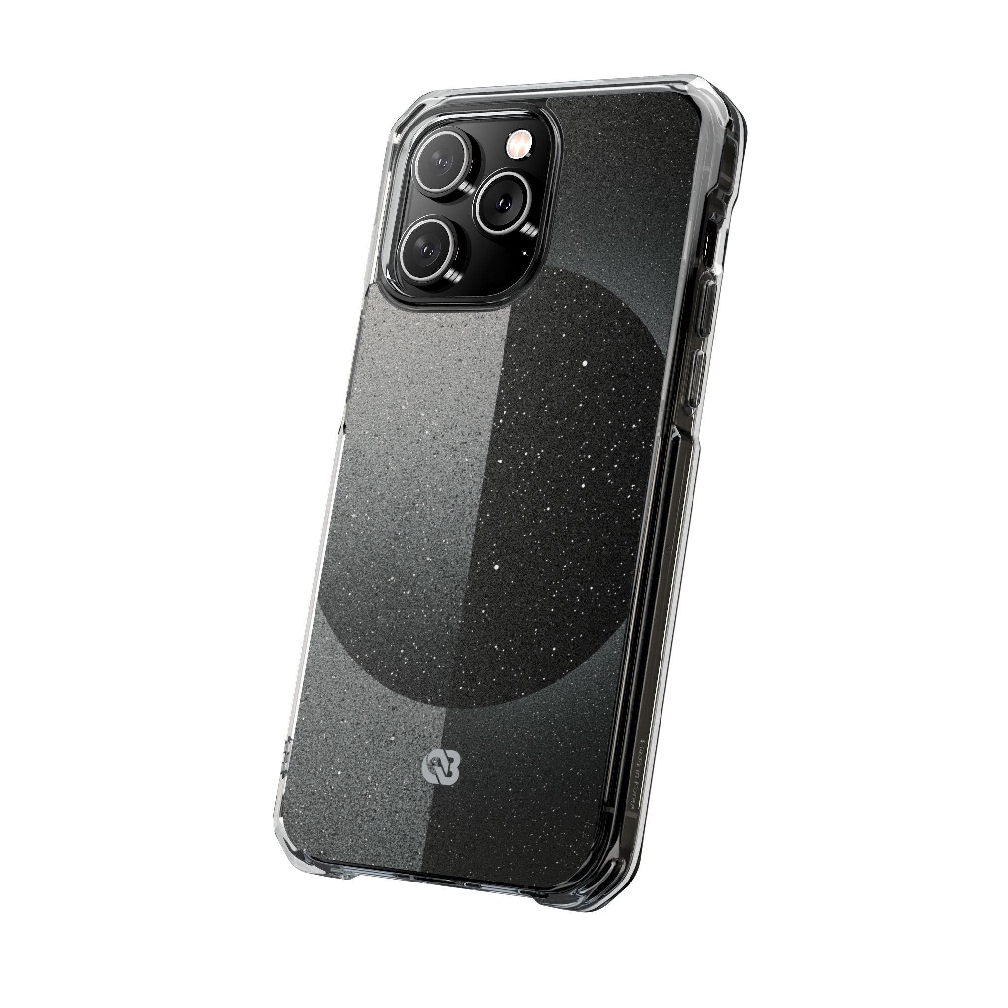 Black Impact MagSafe Phone Case for iPhone - Lunar Static Orbit