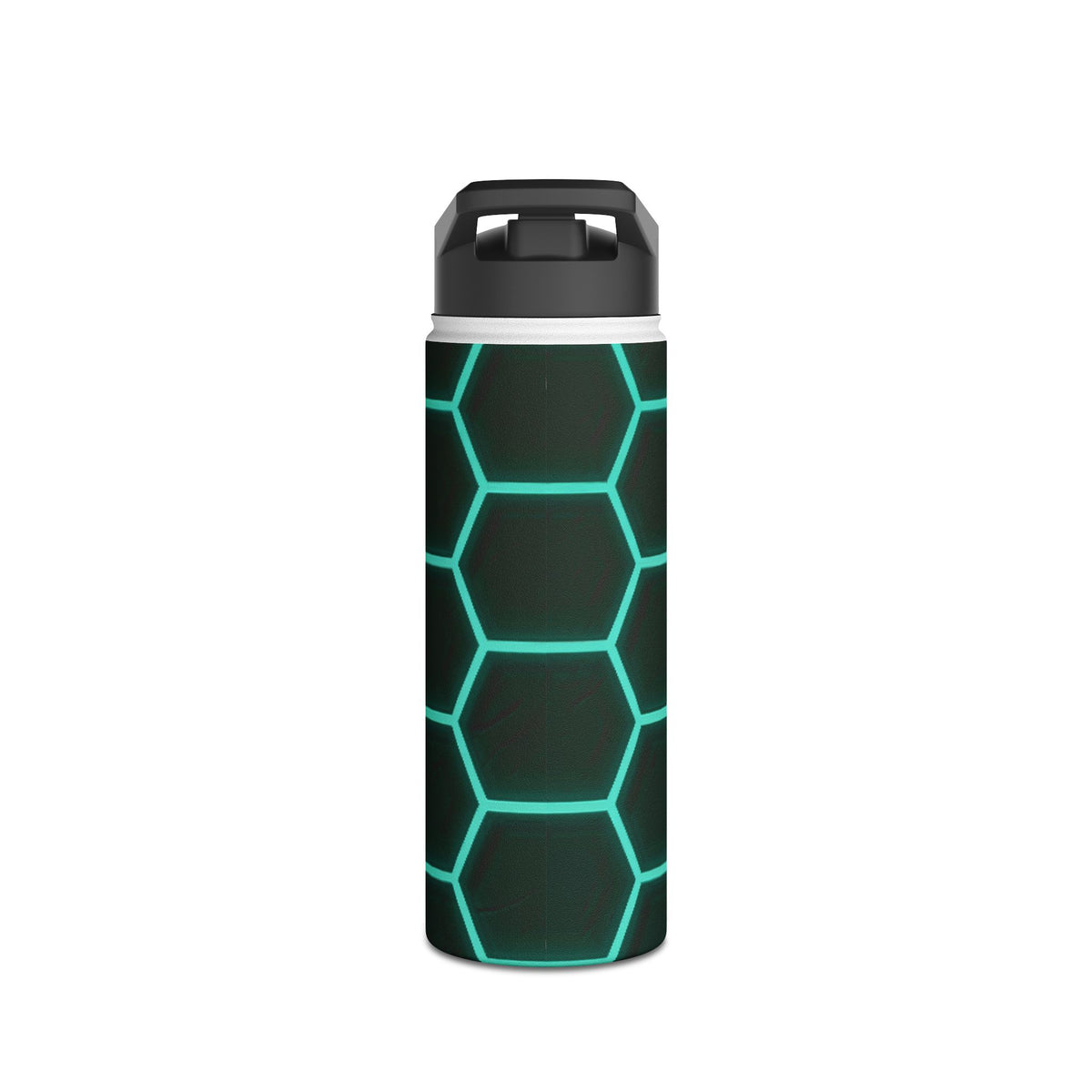 Neon Hex Spectrum · Insulated Water Bottle · Teal
