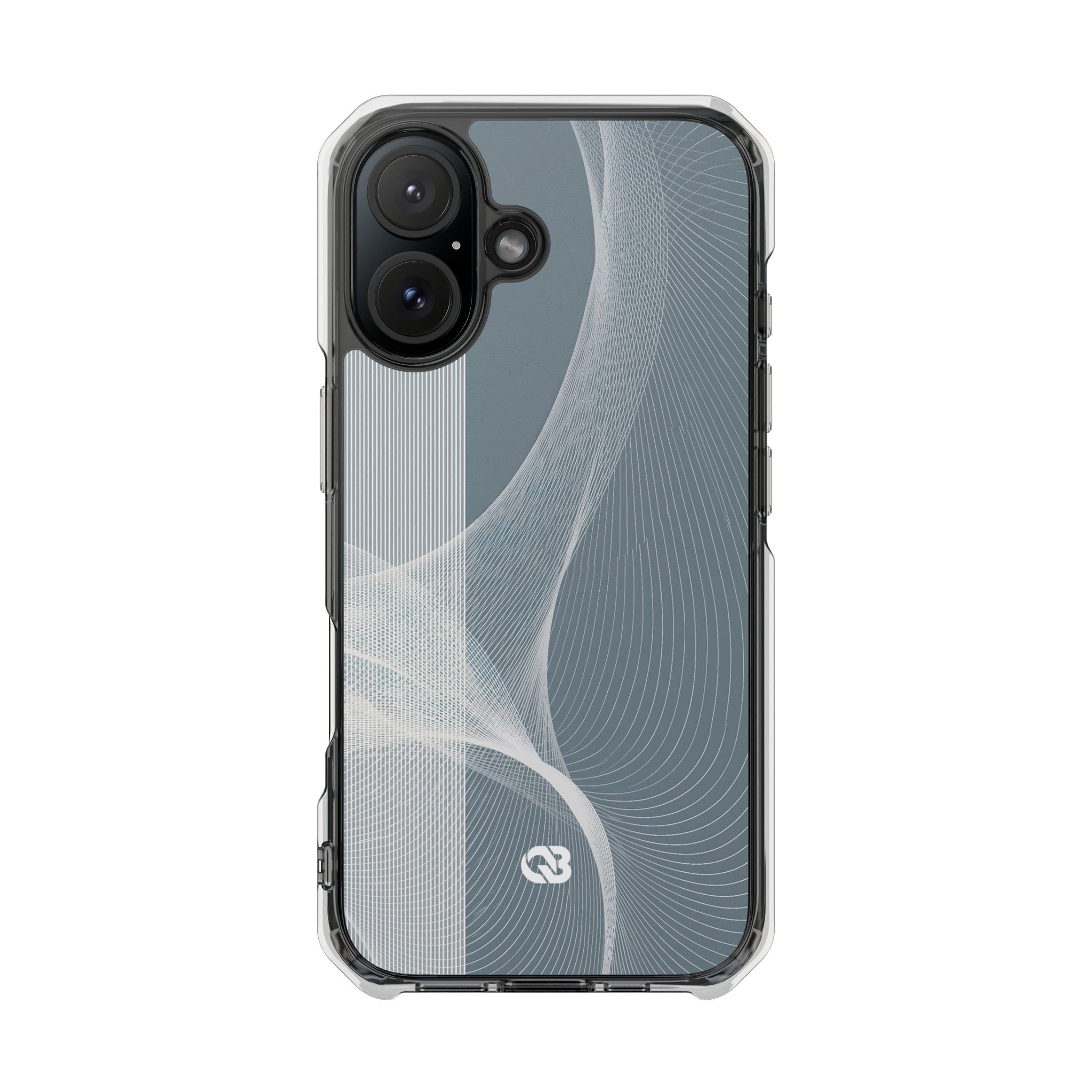 Grey Impact MagSafe Phone Case for iPhone - Slate Mesh Horizon