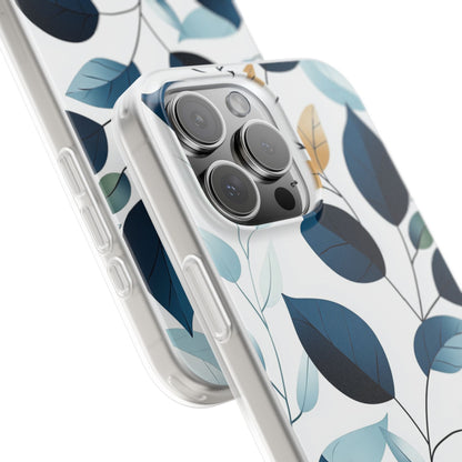 Navy Leaf Veins iPhone 16 Pro Max Case - Soft