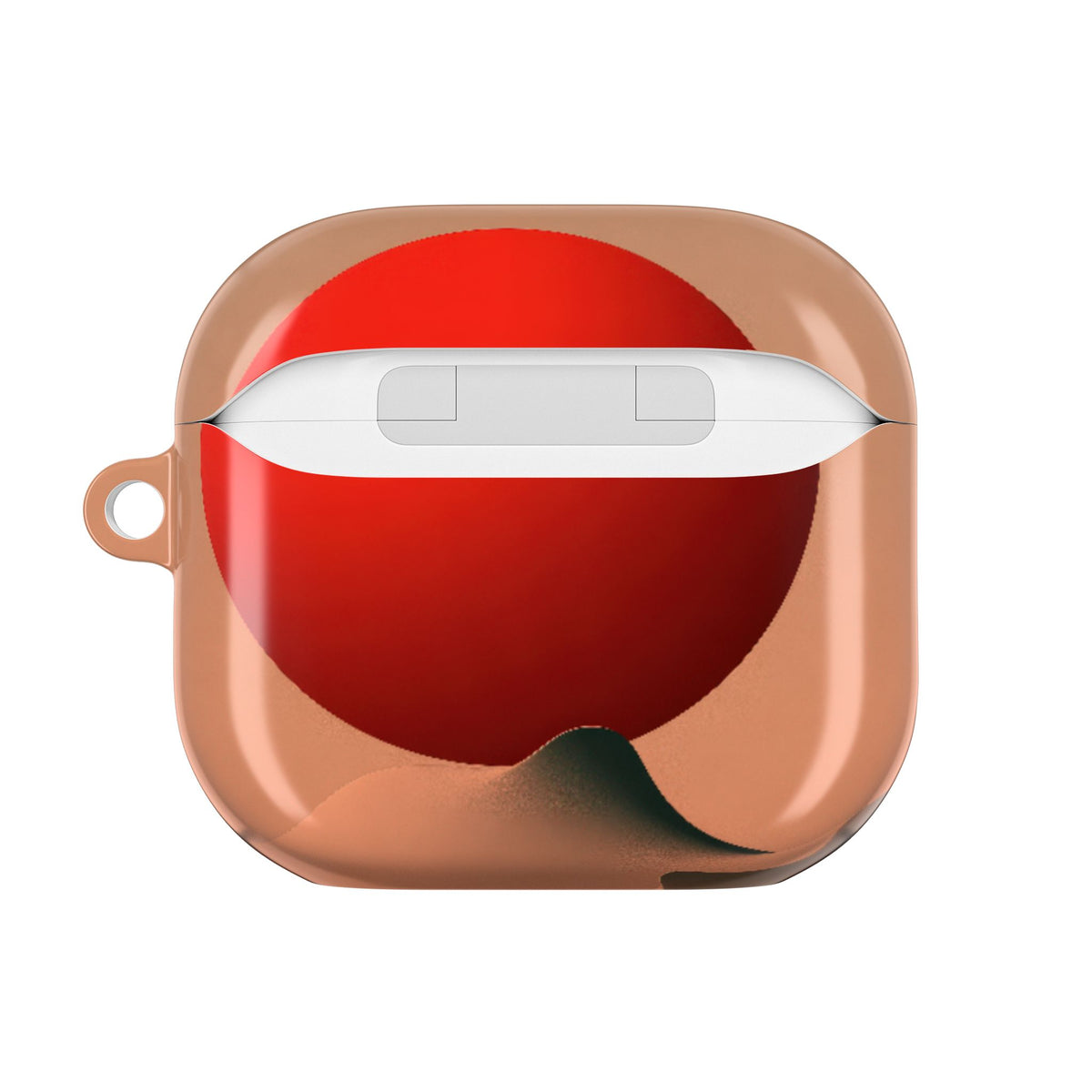 Crimson Sol Ridge · Hard Case for AirPods & AirPods Pro · Red