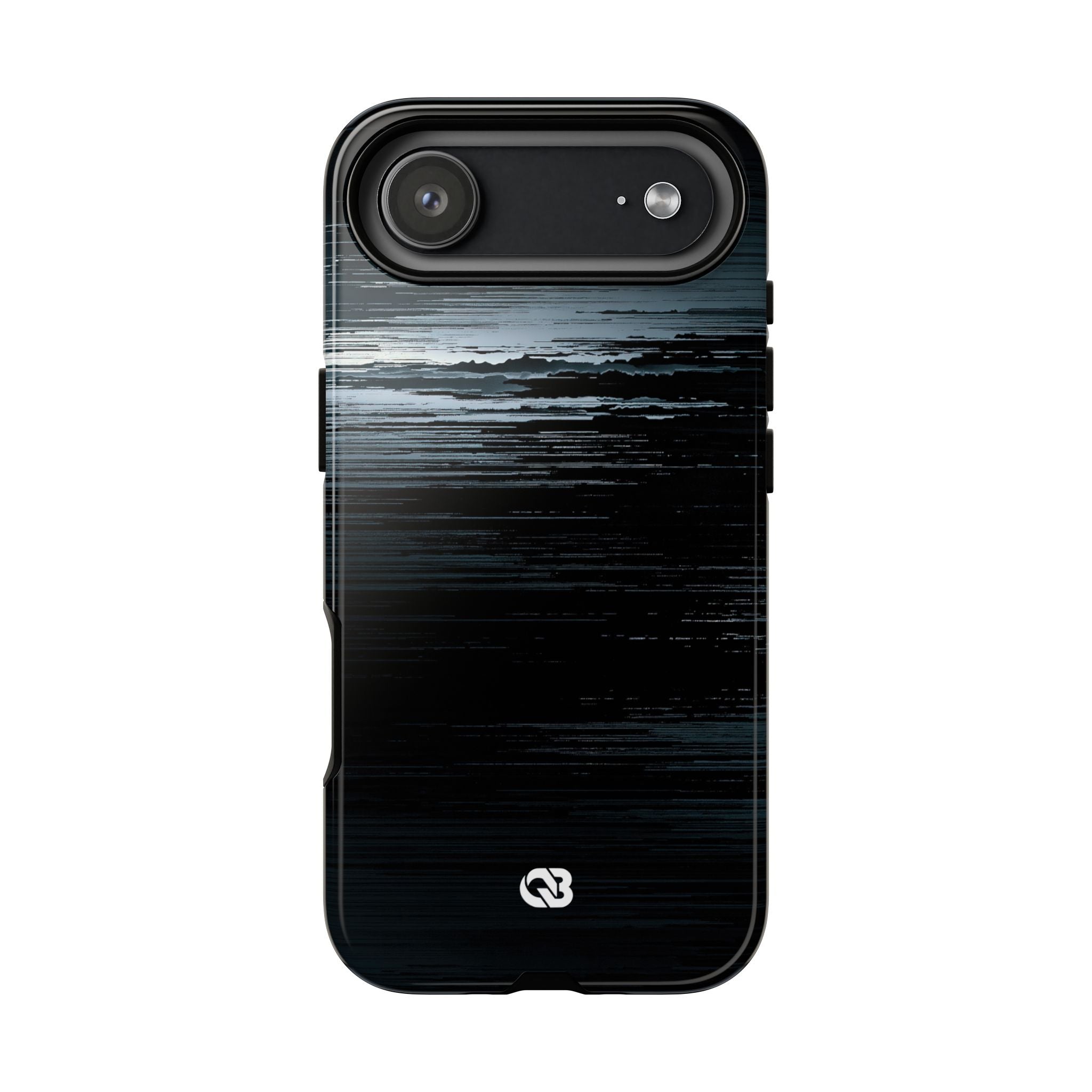 Black Tough Phone Case for iPhone - Frozen Signal Glitch