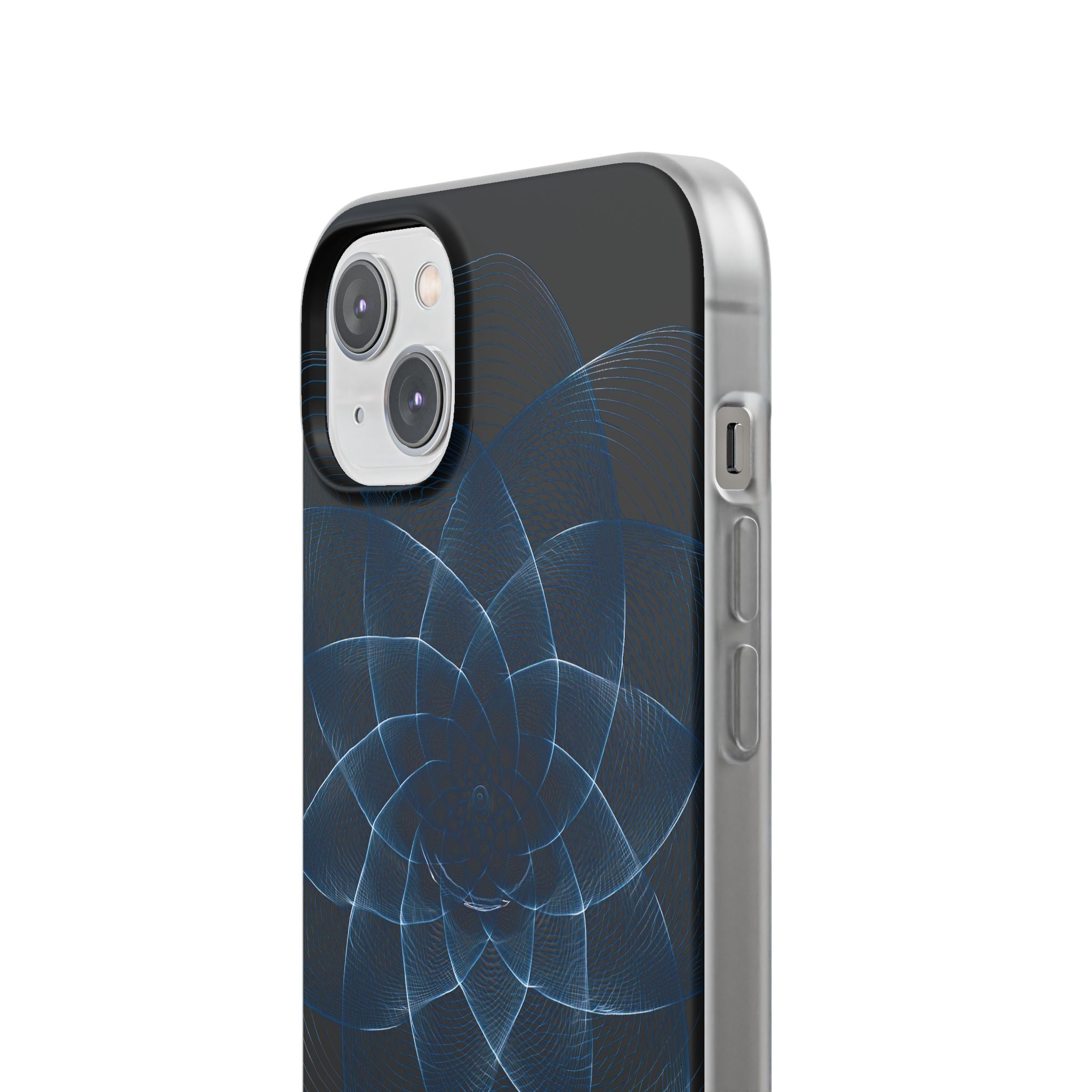 Blue Lite Phone Case for iPhone - Cobalt Geometric Bloom