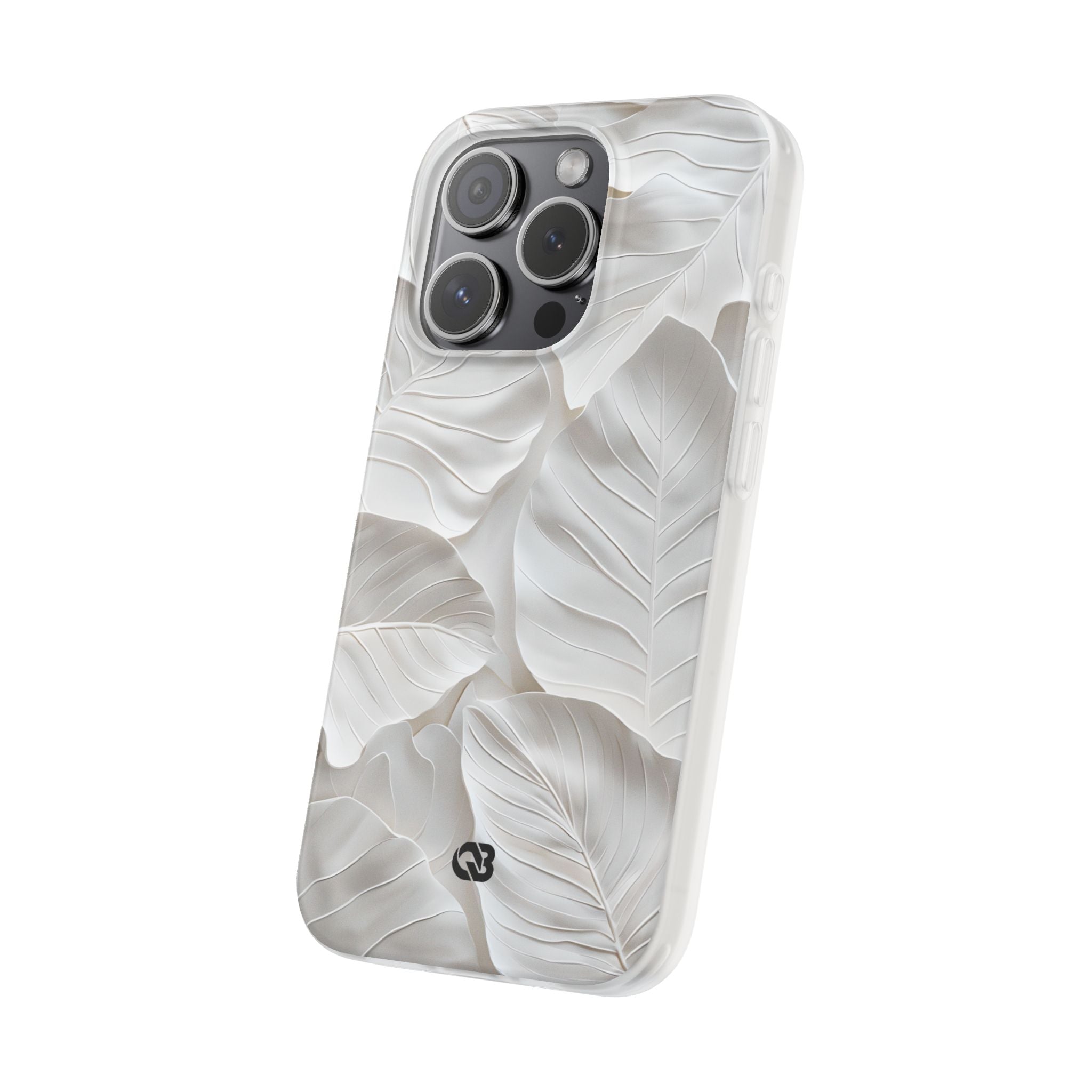 Sculpted Ivory Leaves · Soft Phone Case for iPhone