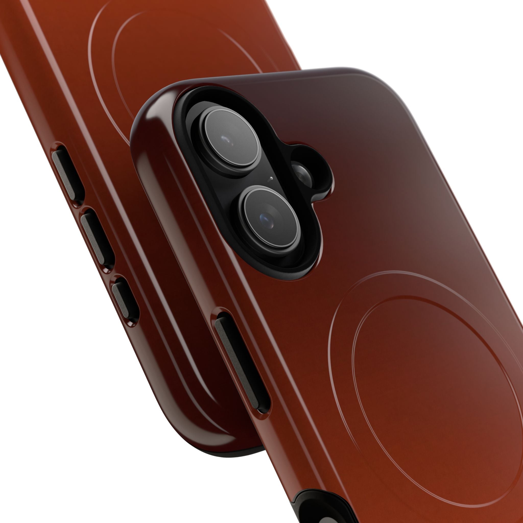Orange Tough 2.0 Magsafe Phone Case for iPhone - Obsidian Ember Fade